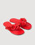 Sandales en cuir à fleurs