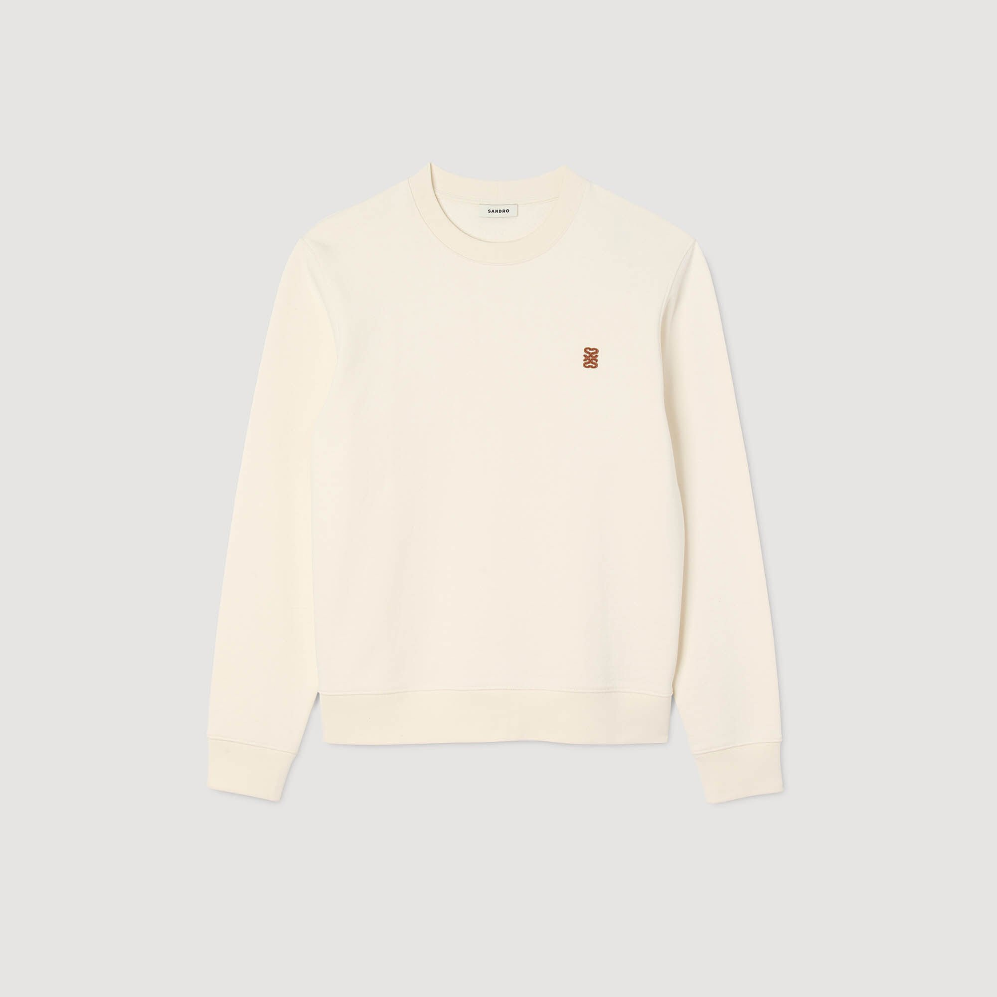 Sweat oversize à patch en cuir