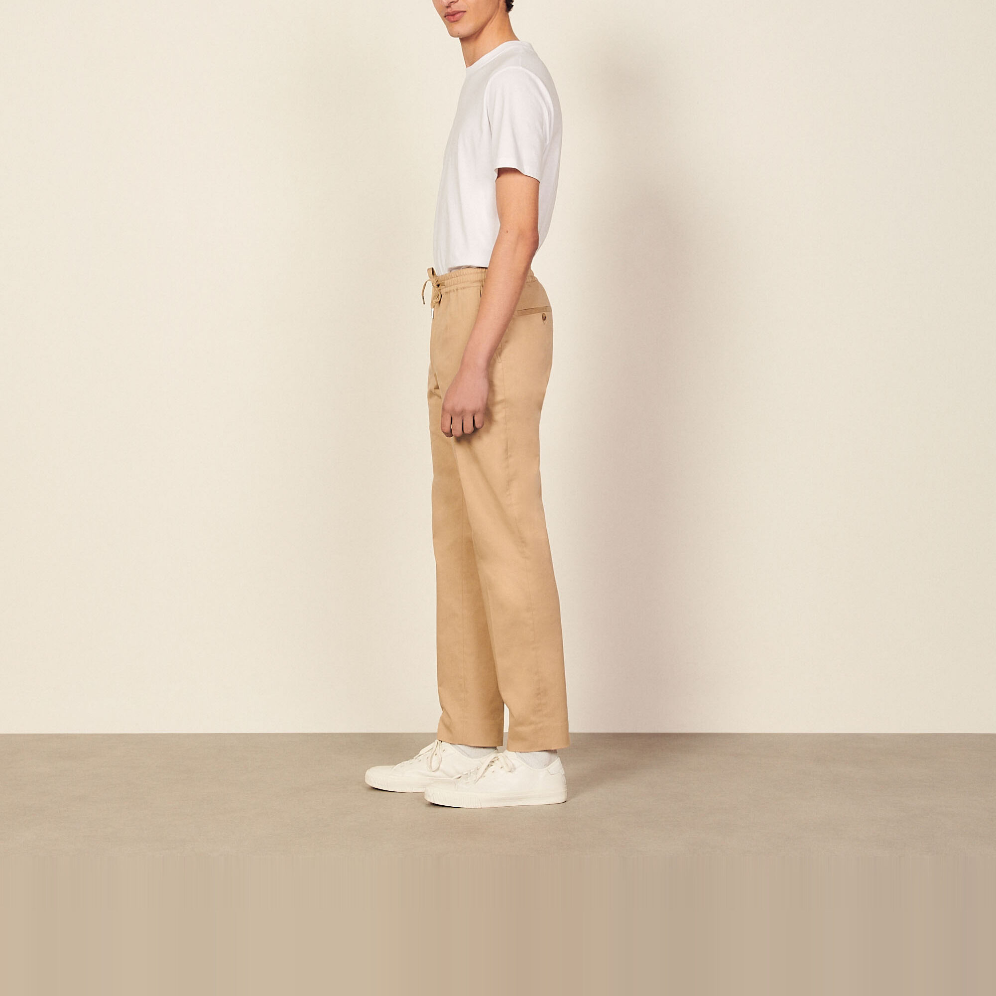 Pantalon carotte en coton