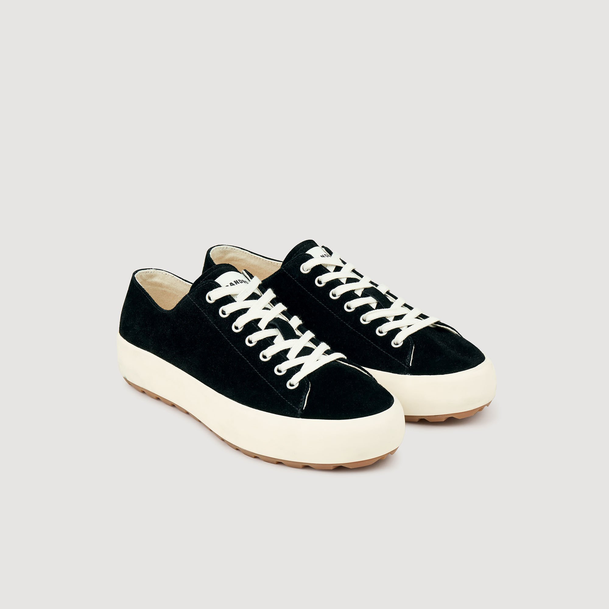 Sneakers basses en croûte de cuir