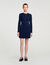 Robe courte en maille boutonnée