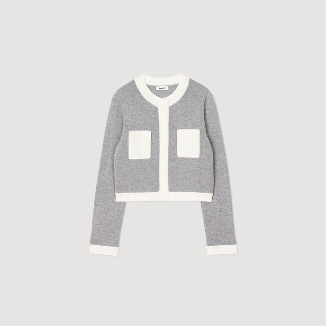 Cardigan bicolore