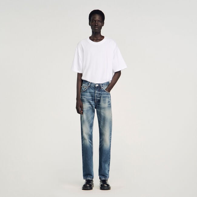 Jean regular délavé
