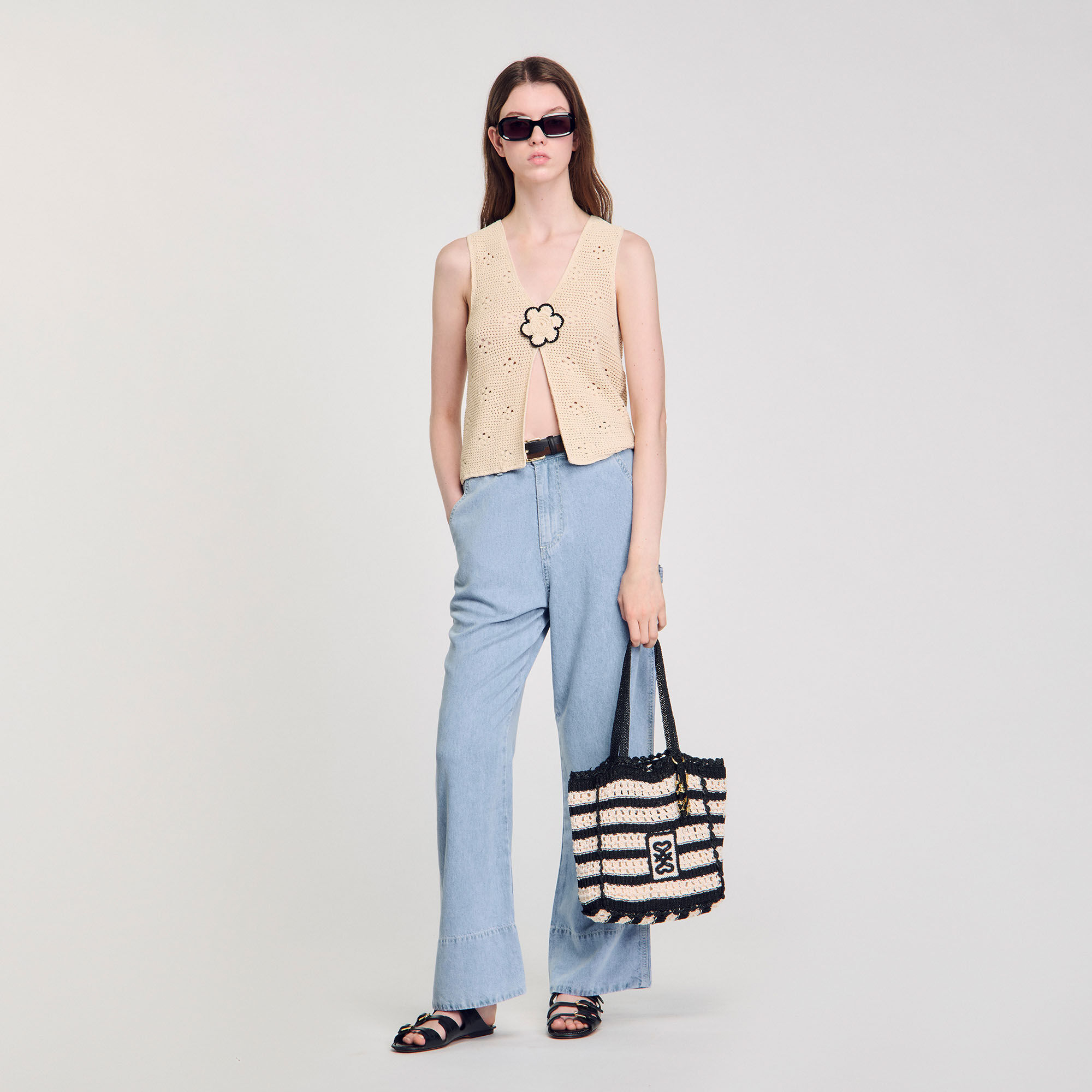 Sac bicolore en crochet