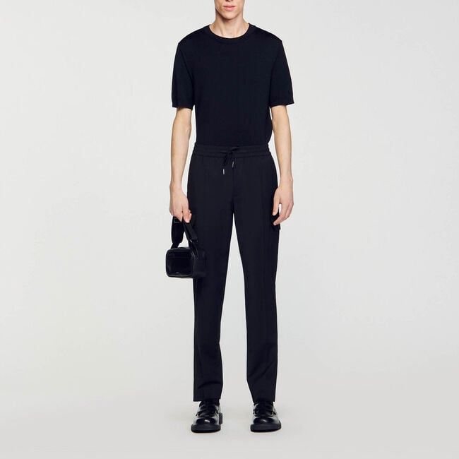 Pantalon cargo élastiqué