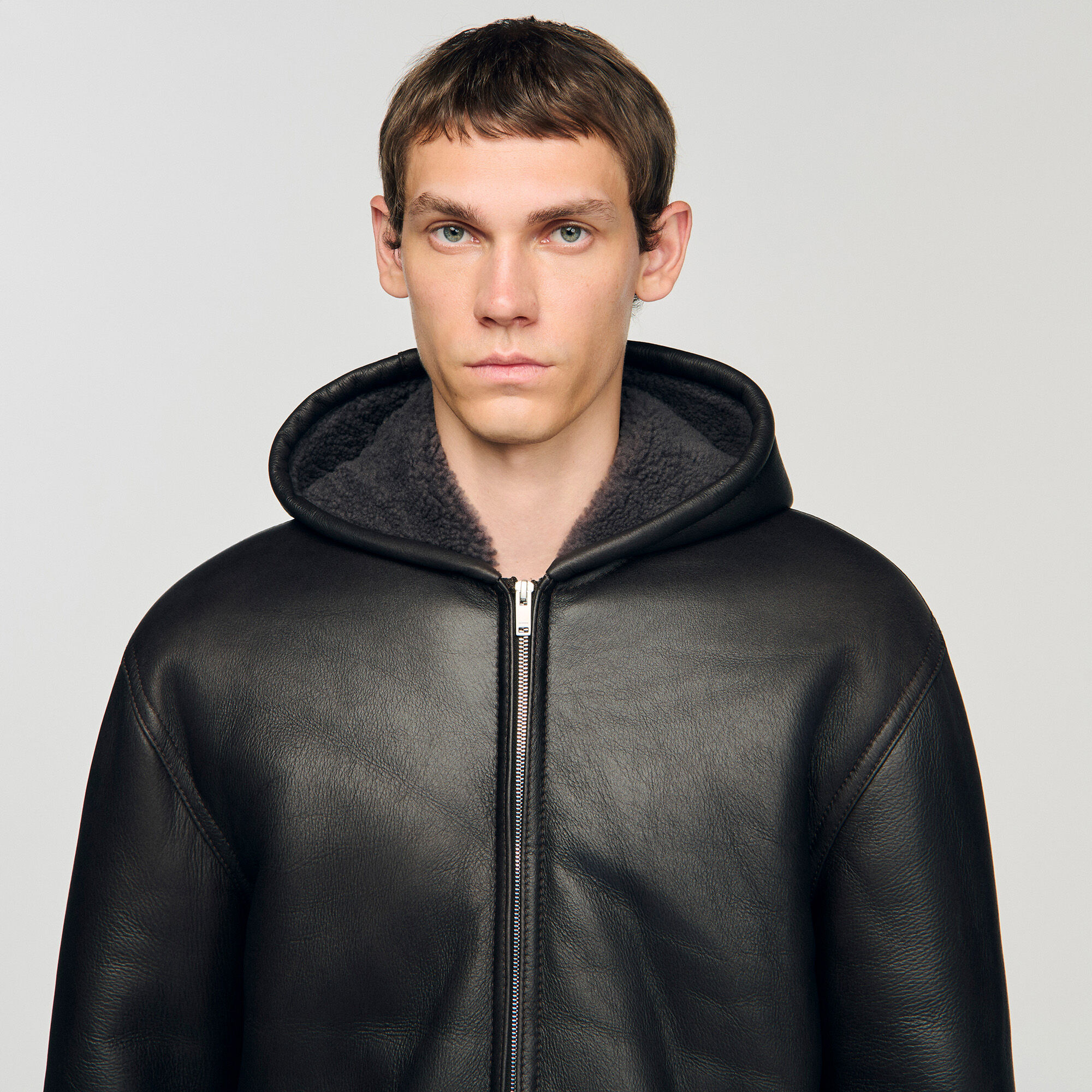 Blouson peau lainée