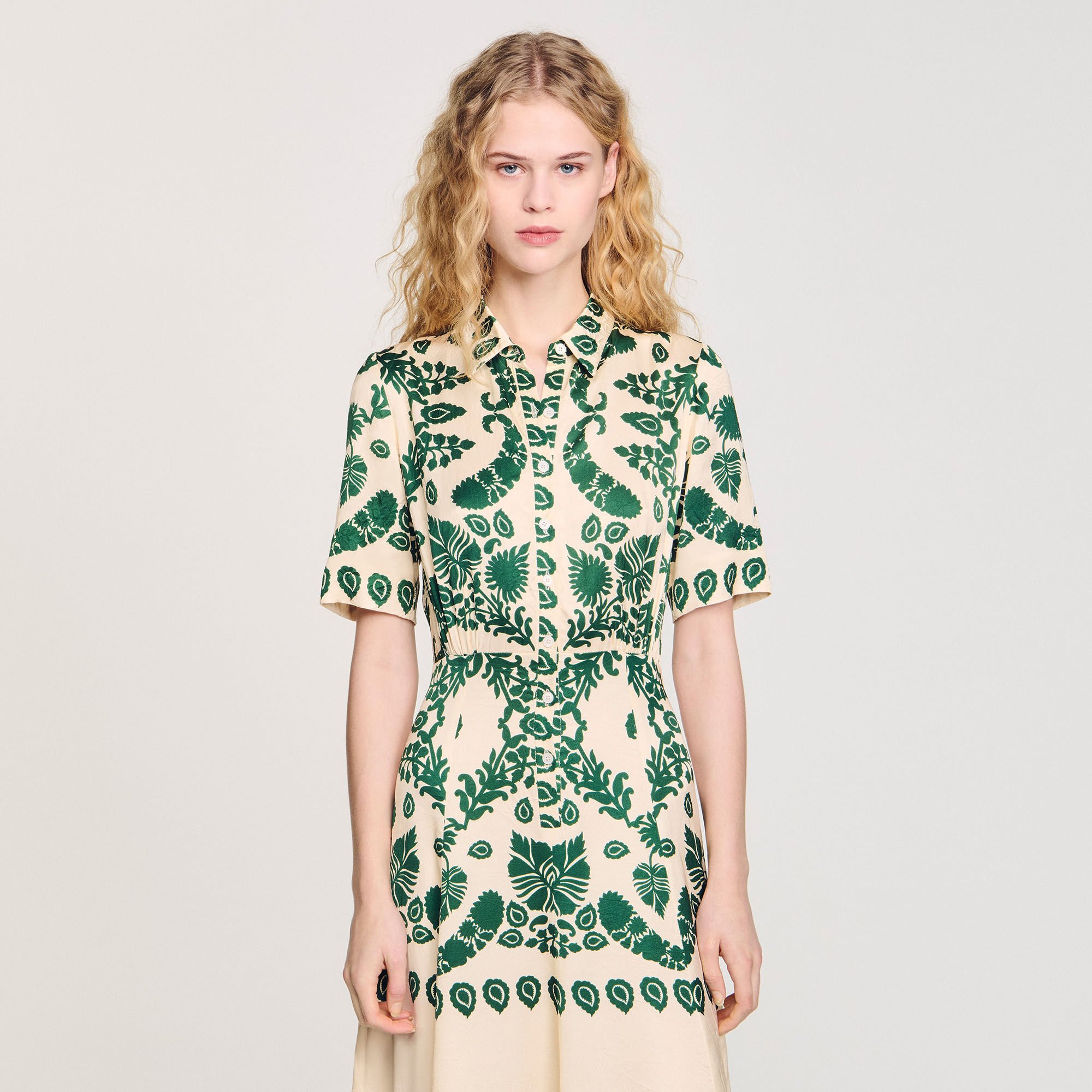 Robe longue à imprimé fleuri 