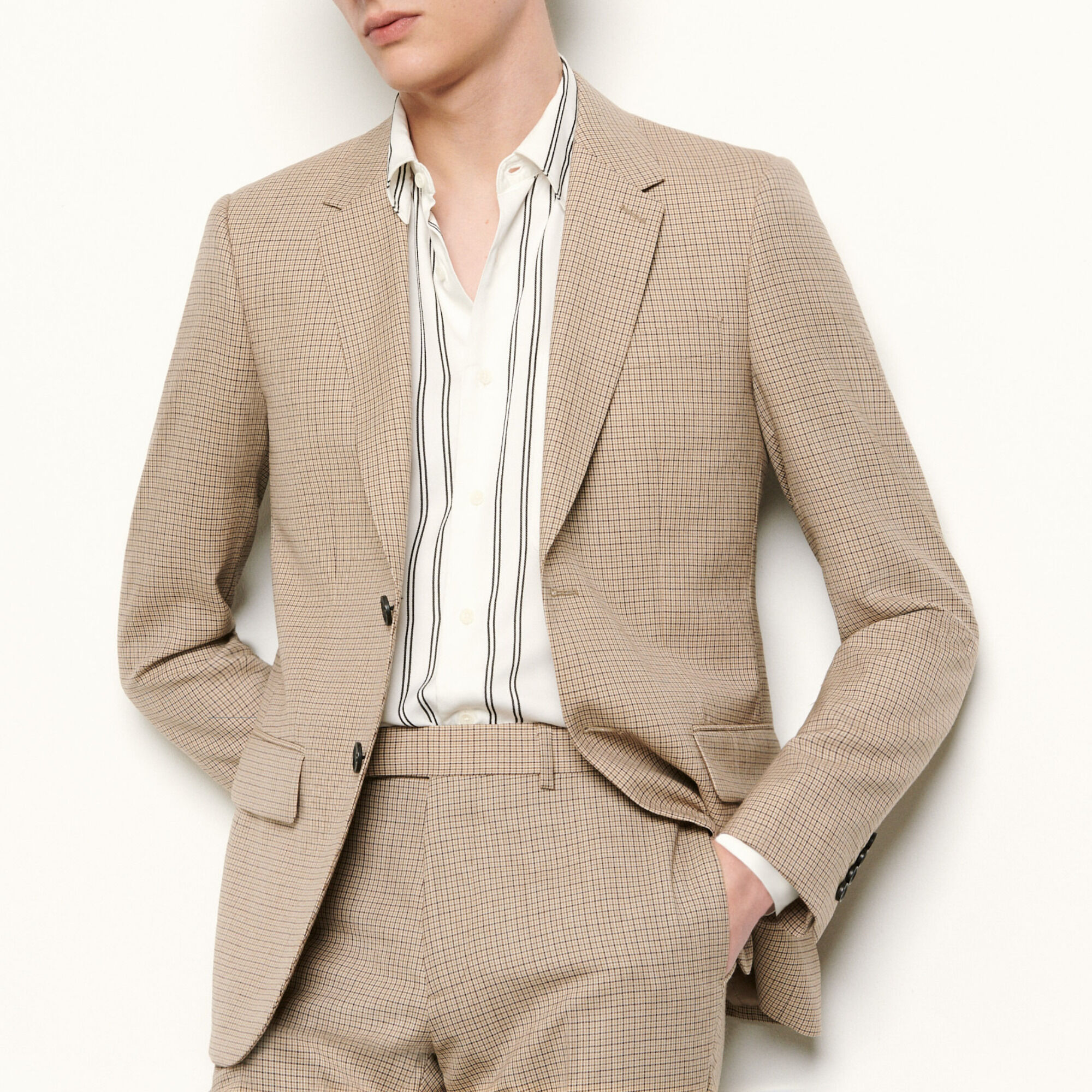 Sandro veste carreaux clearance