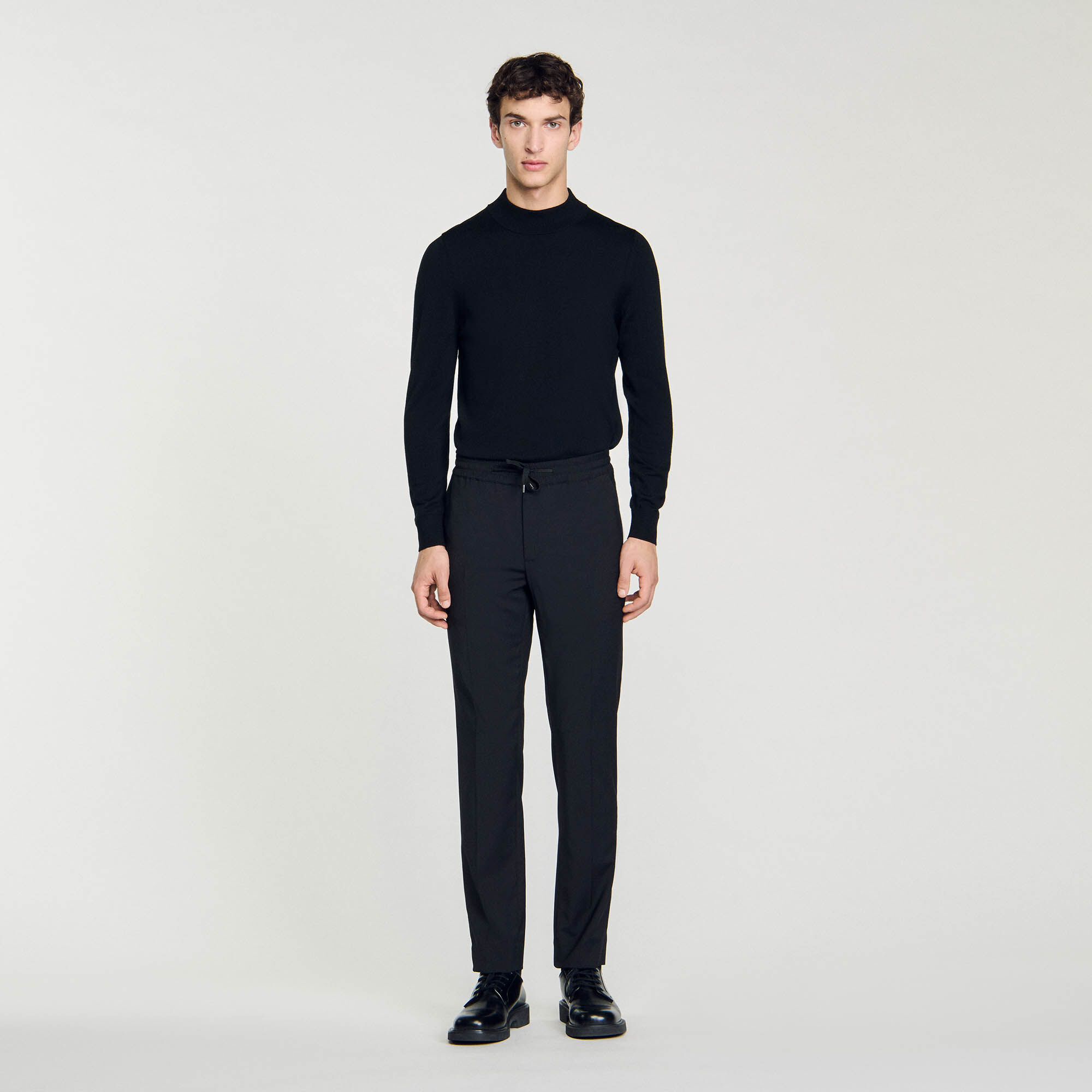Pantalon droit élastiqué