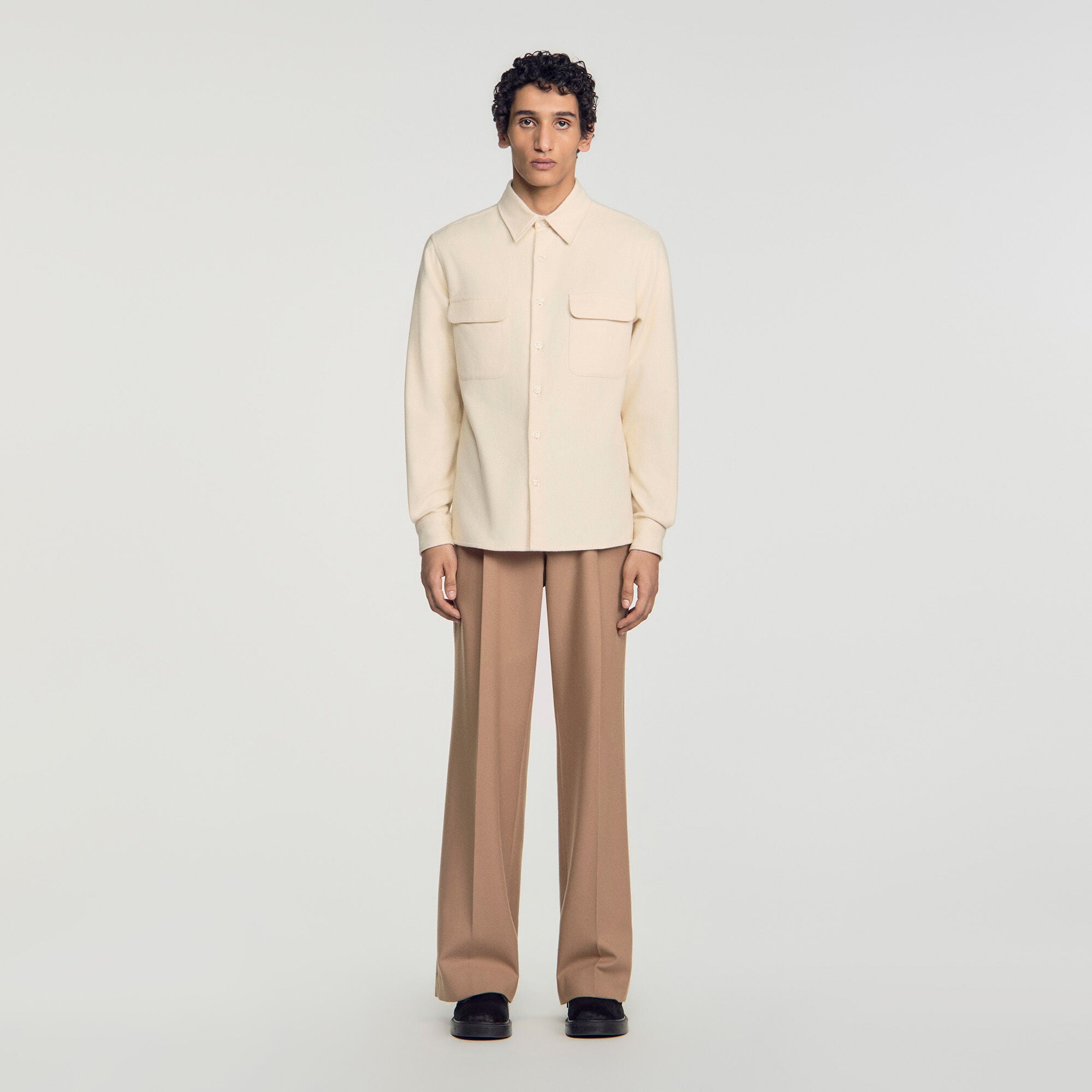 Chemise en flanelle de coton - Homme | Sandro Paris