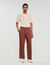Pantalon large coton élastiqué