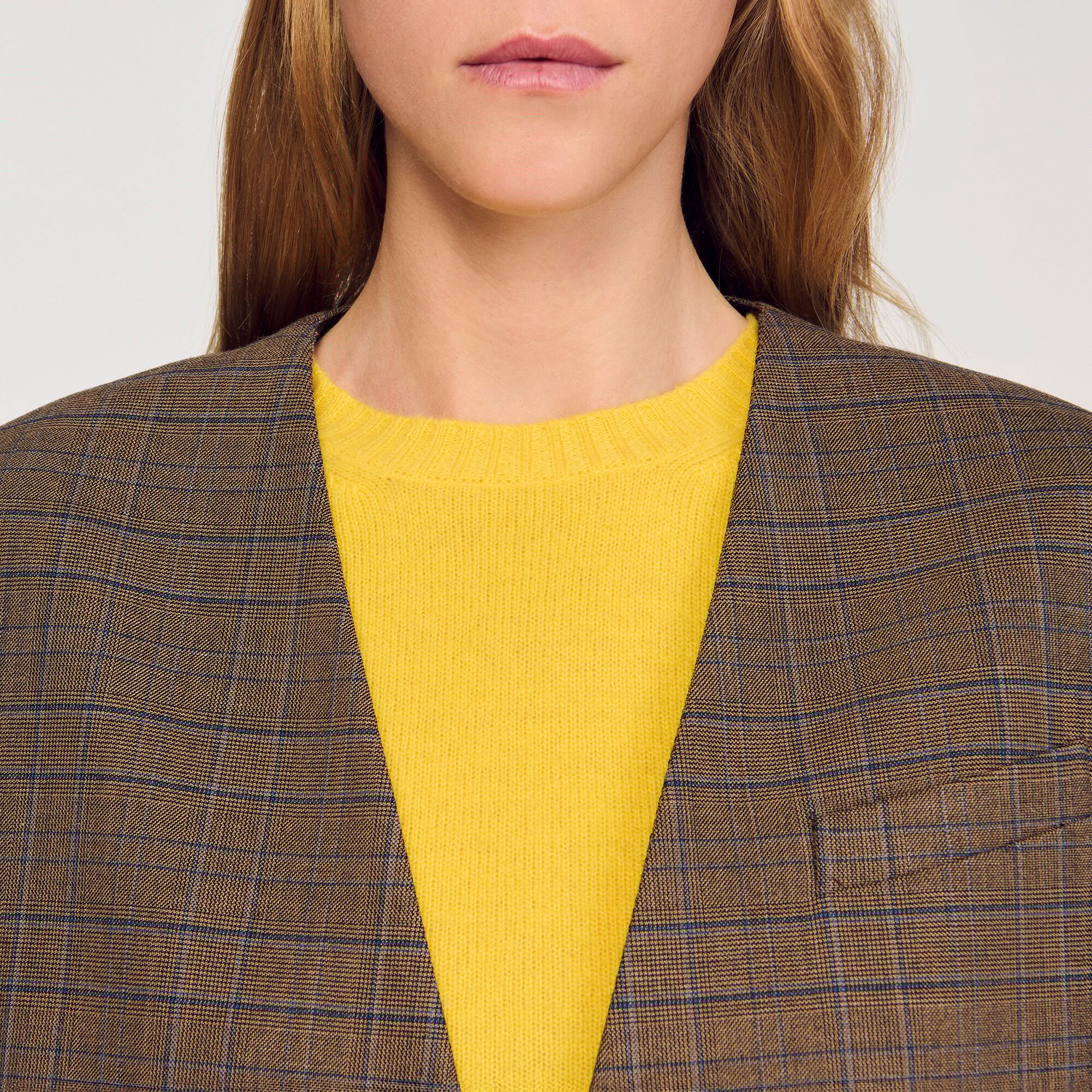 Veste oversize à carreaux