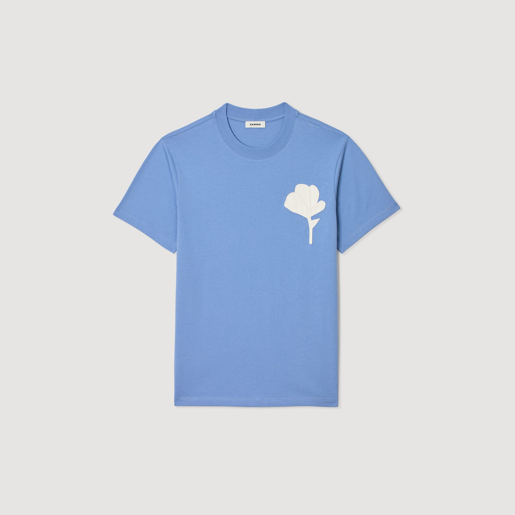 T-shirt à patch fleur