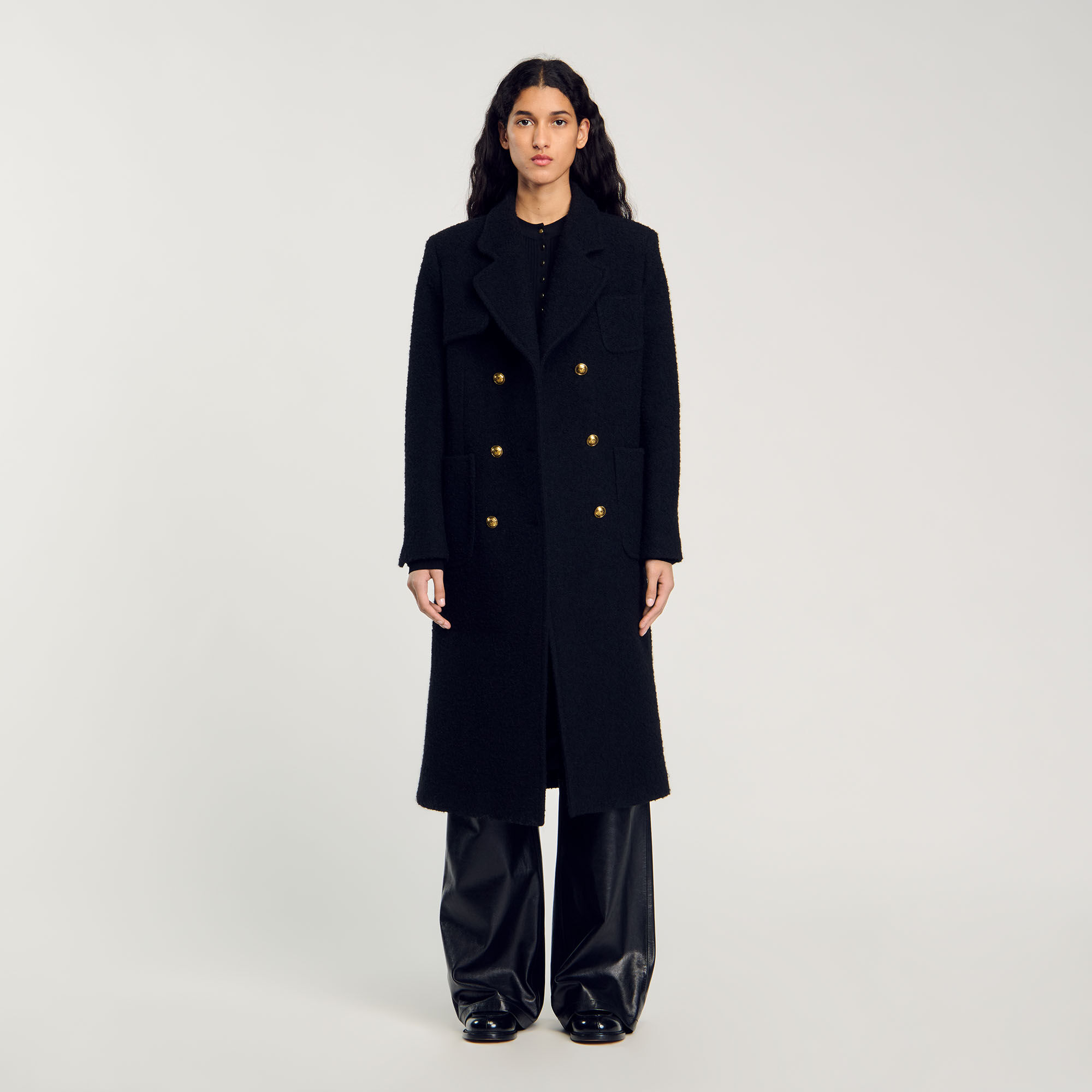 Manteau long croisé femme deals