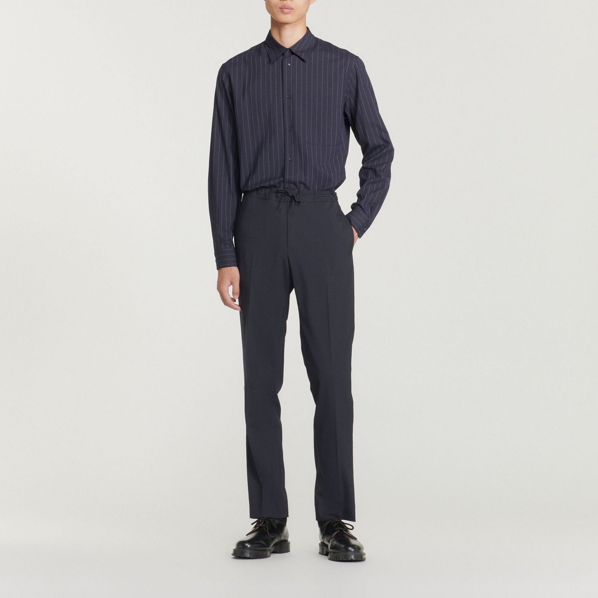 Pantalon à ceinture élastiquée