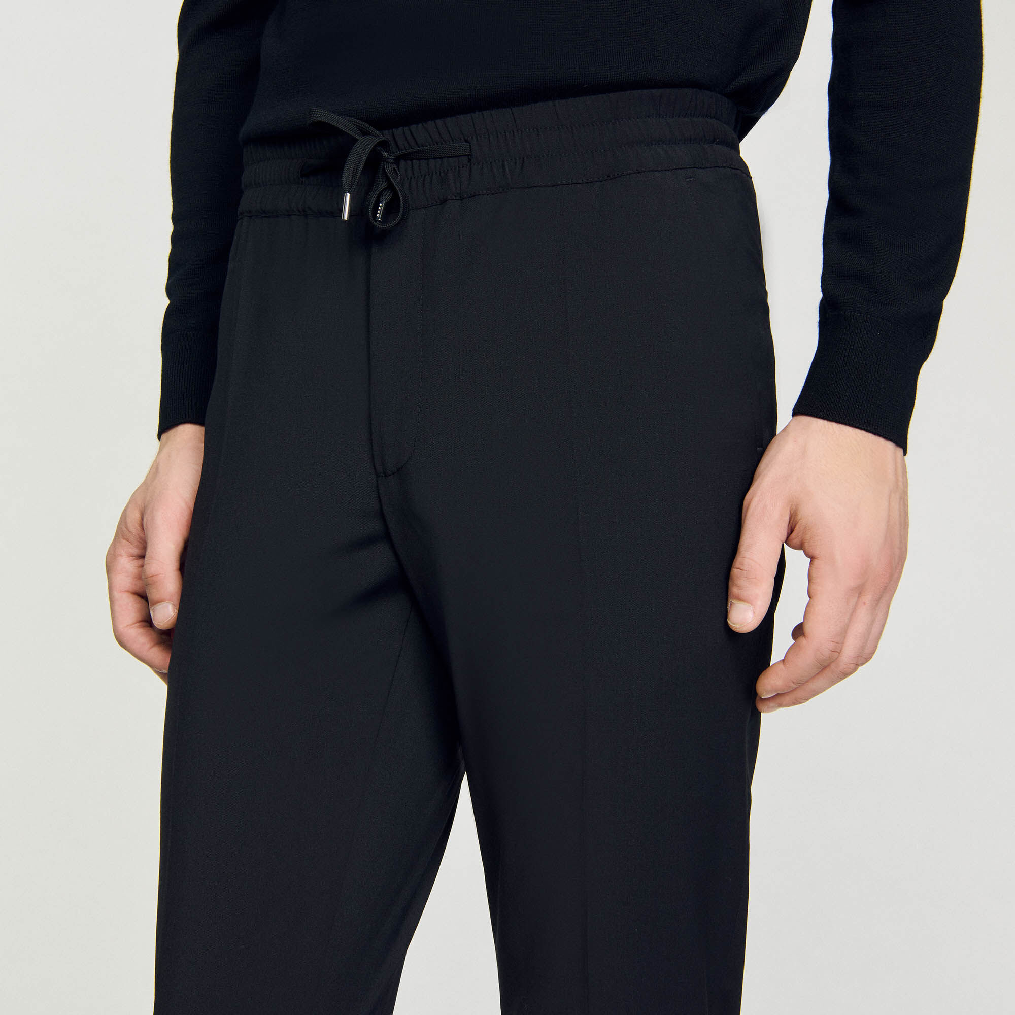 Pantalon droit élastiqué