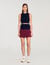 Top en maille bicolore