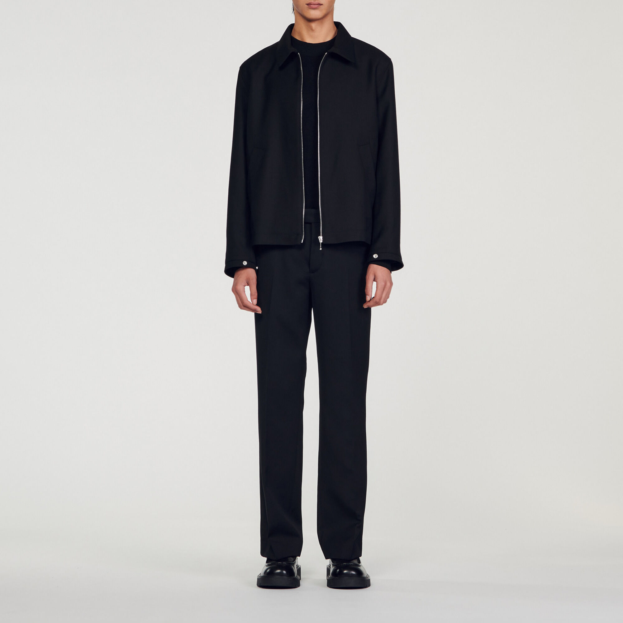 Blouson en laine mélangée