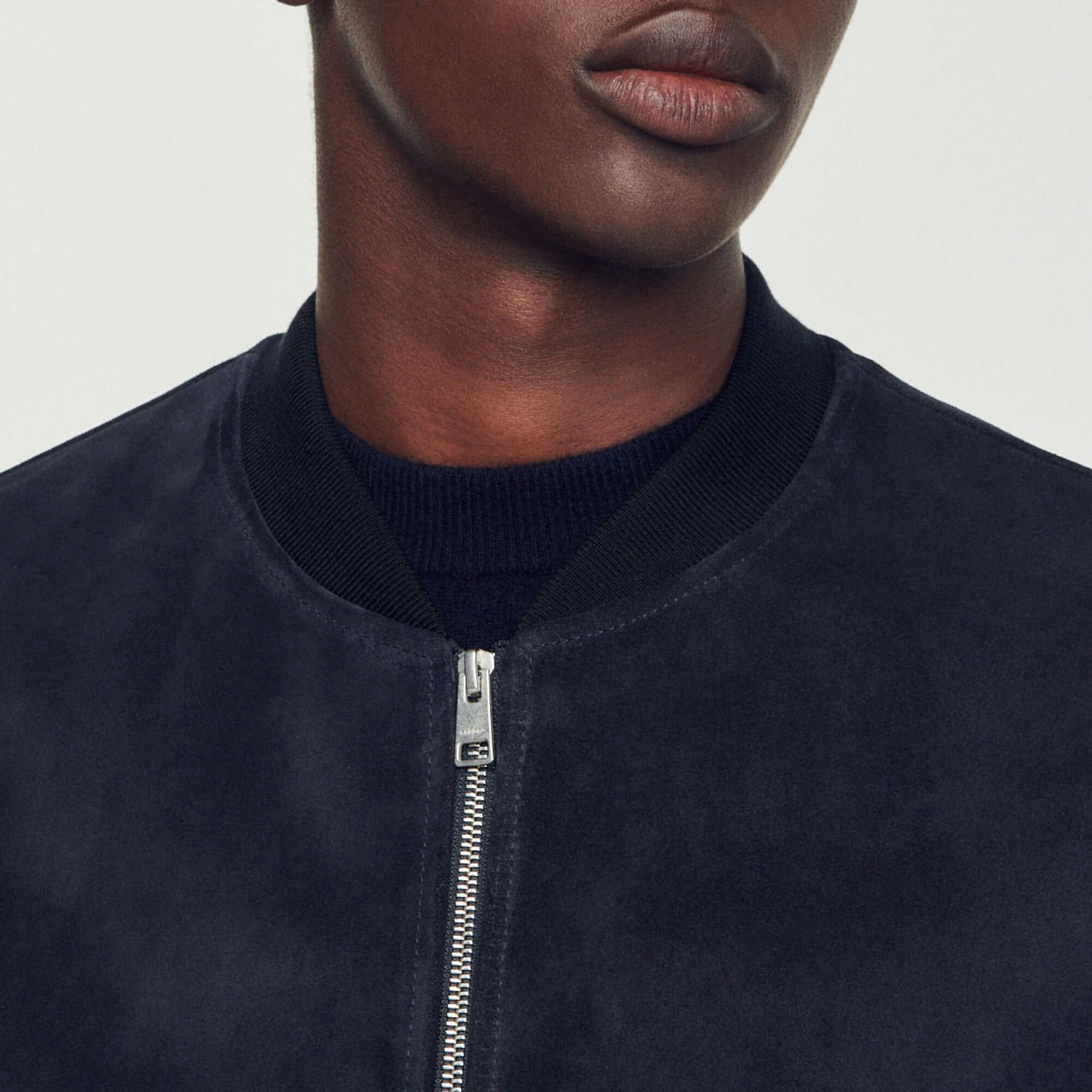 Blouson en cuir d'une tannerie certifiée