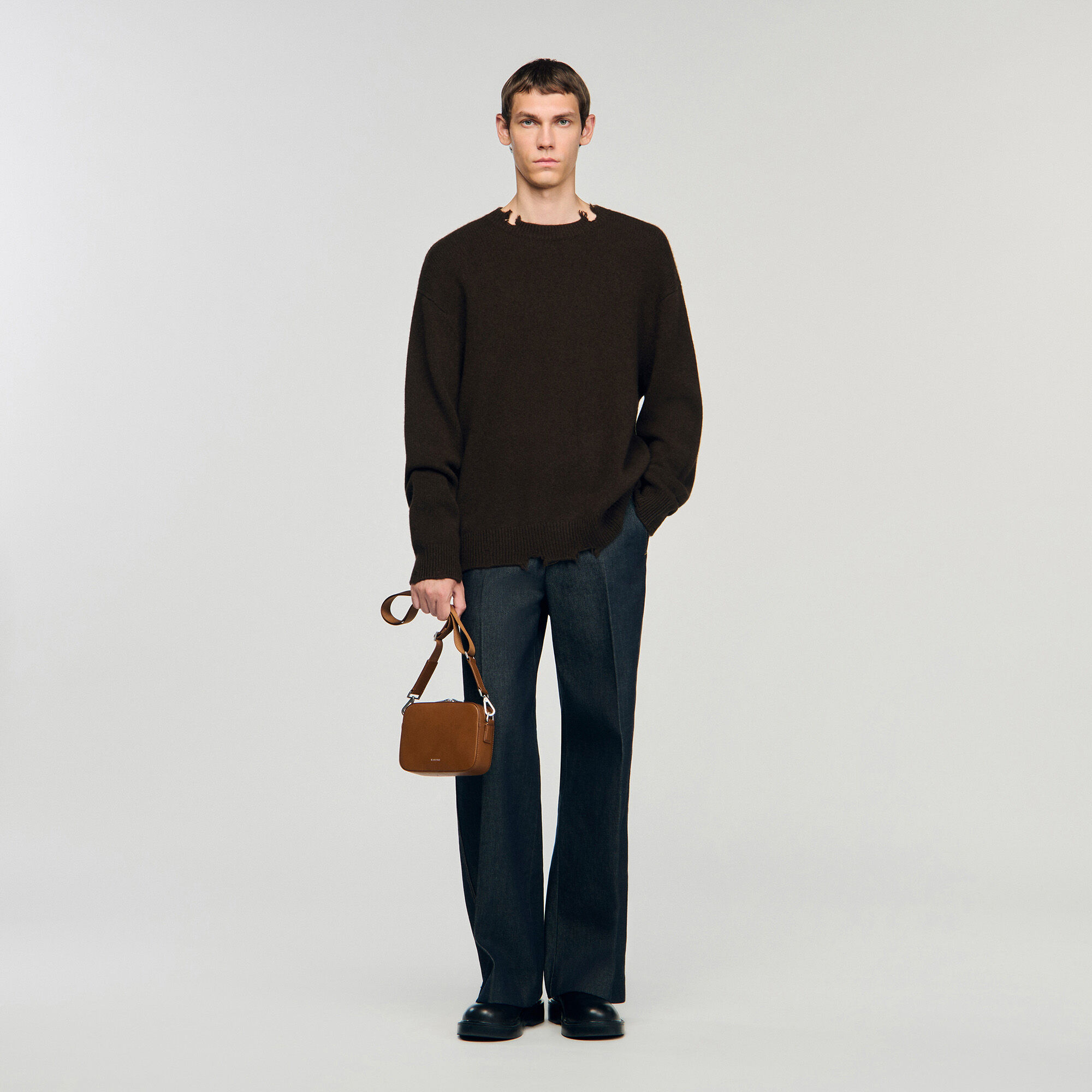Petit sac en cuir grainé