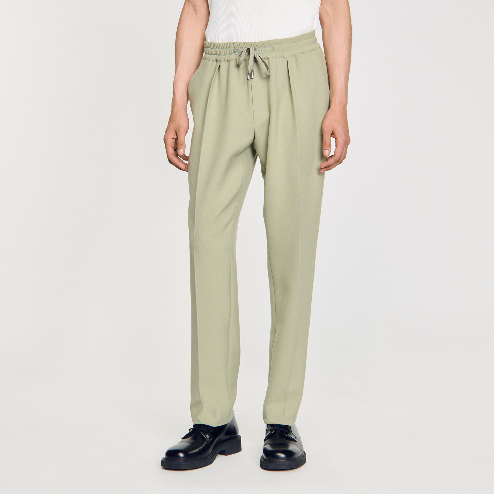 Pantalon droit élastiqué