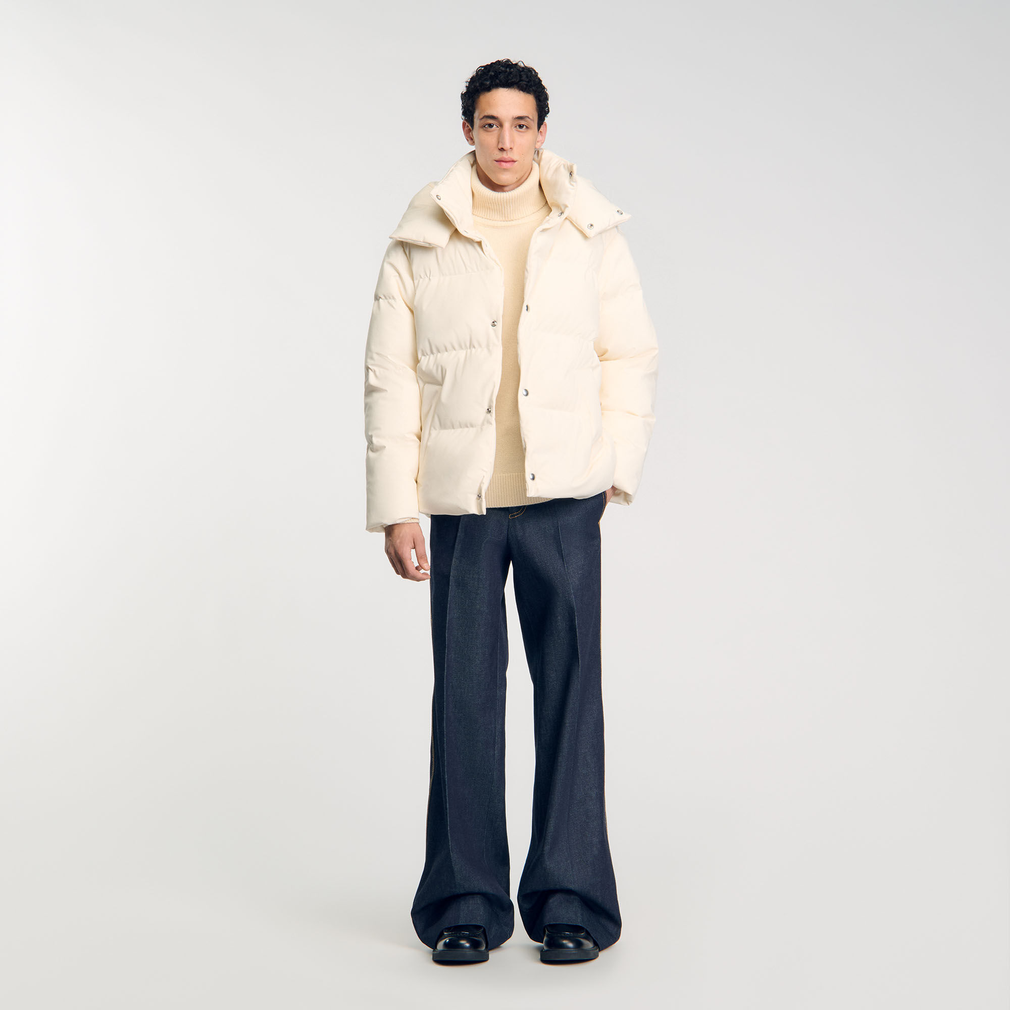 Doudoune matelassee beige pour homme Sandro Paris
