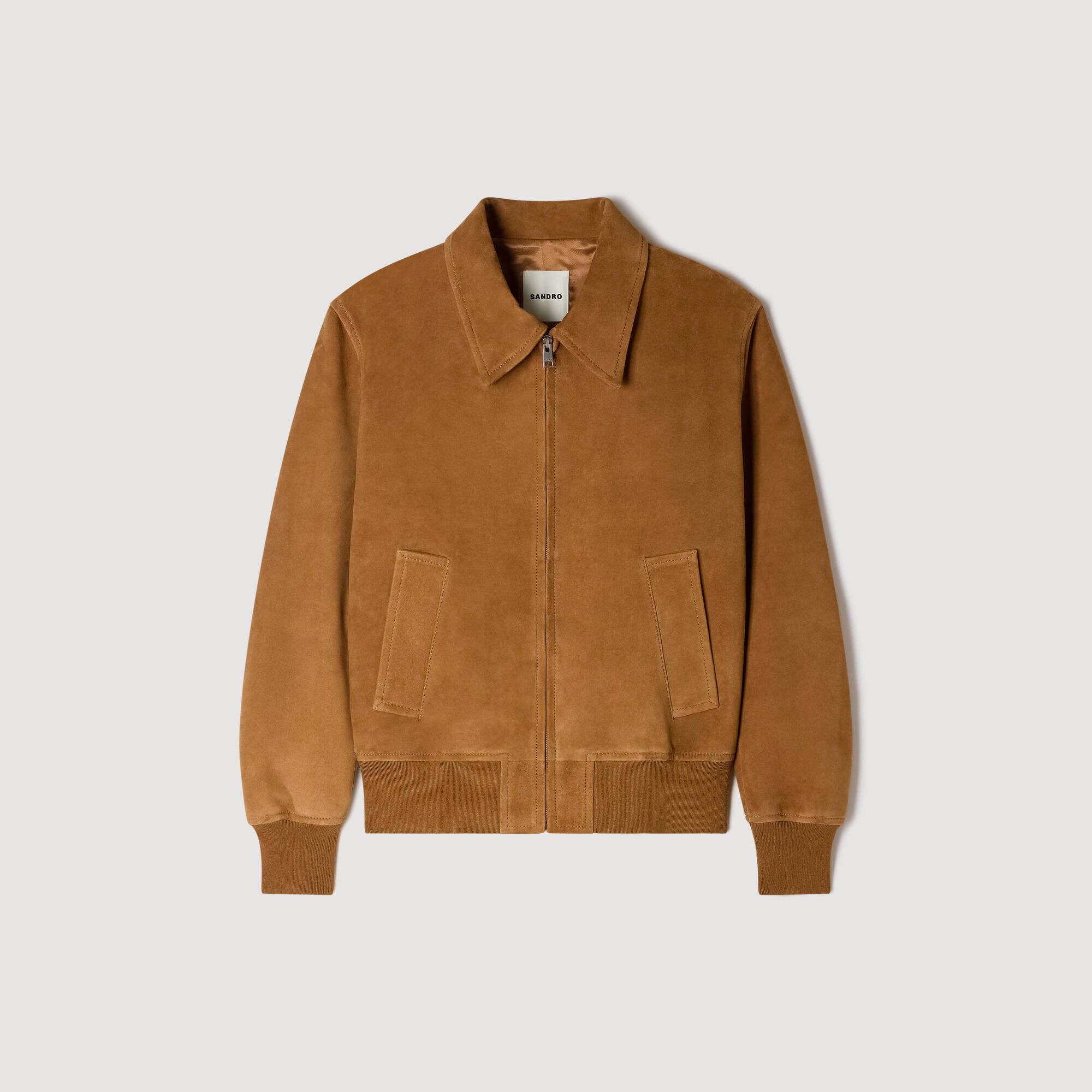 Blouson en cuir suède