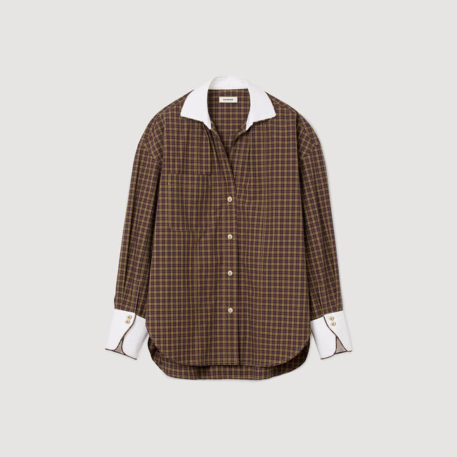 Chemise bicolore à carreaux