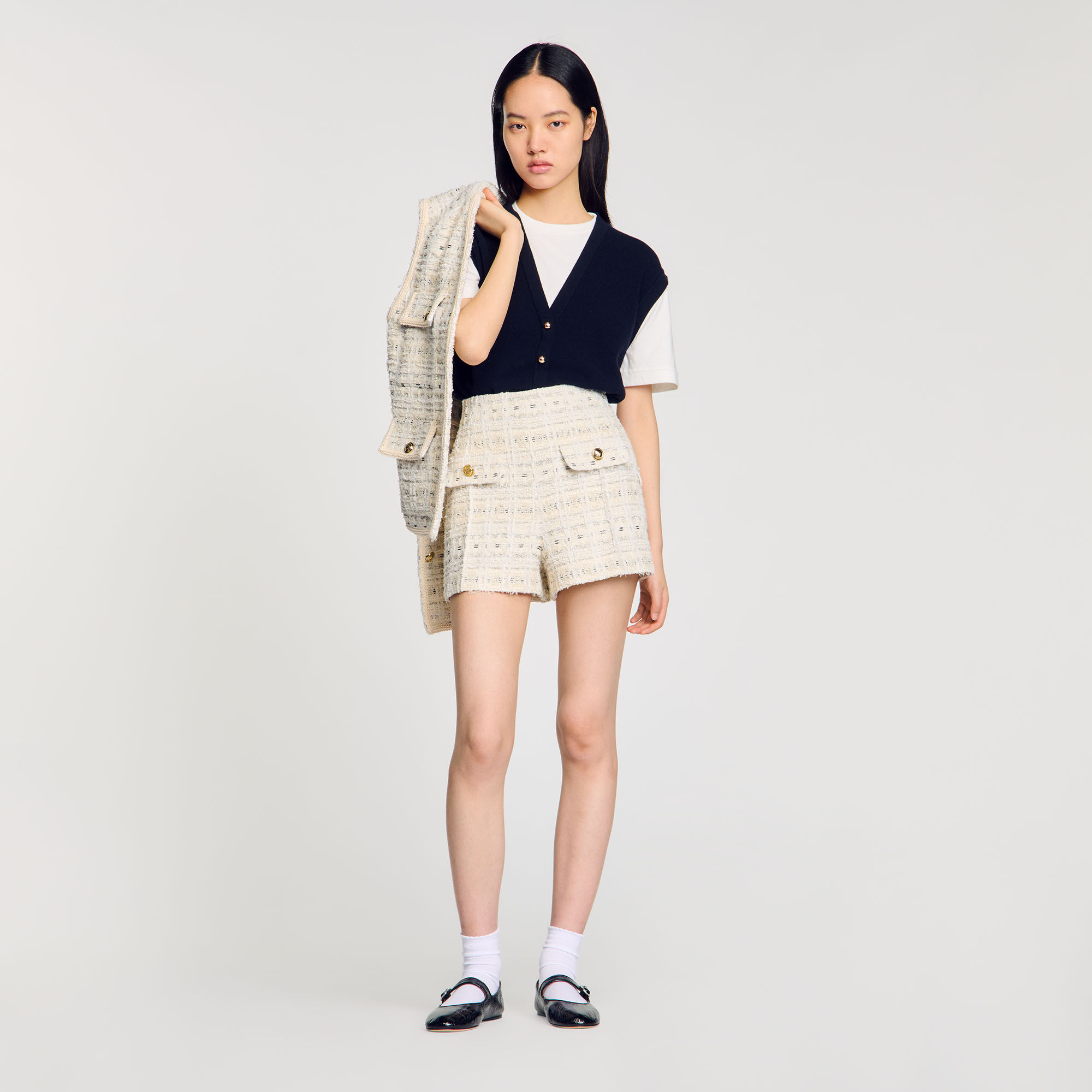 Short en tweed fantaisie