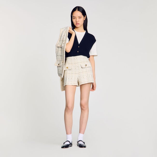 Short en tweed fantaisie