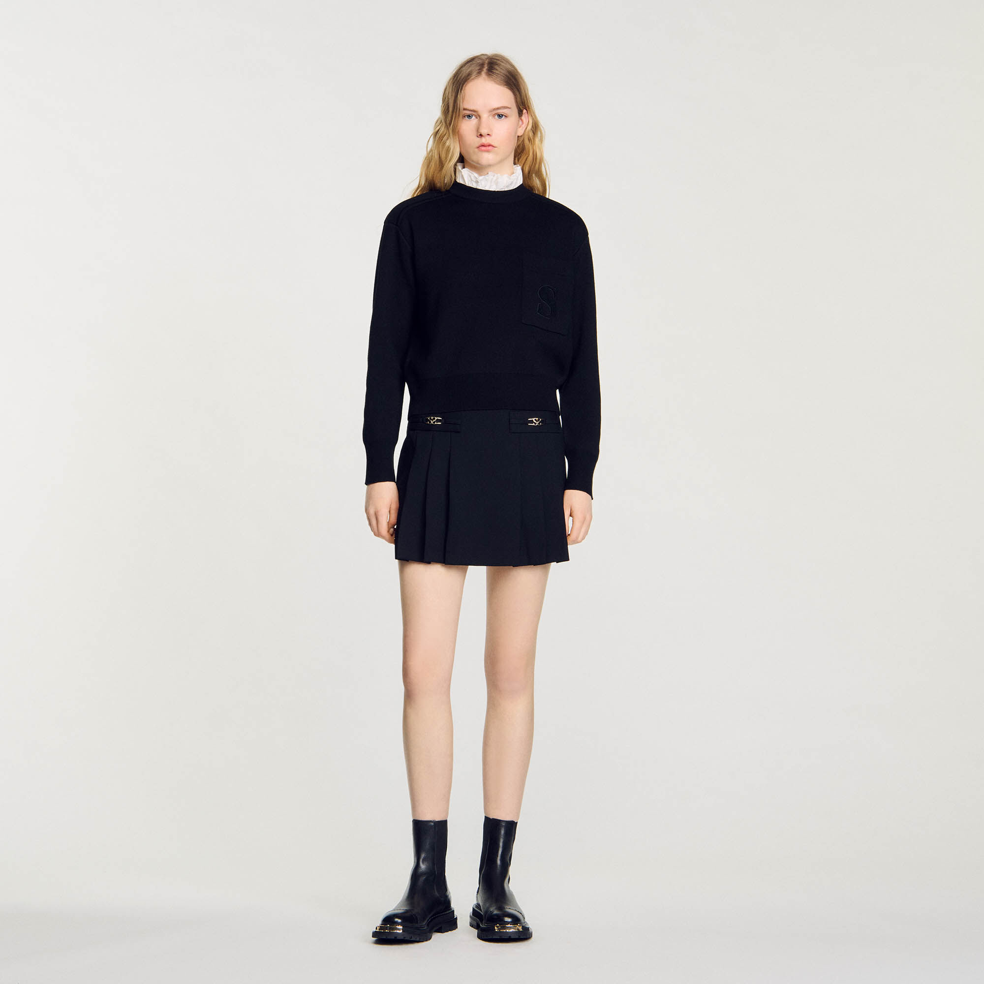 Pull sandro gris new arrivals