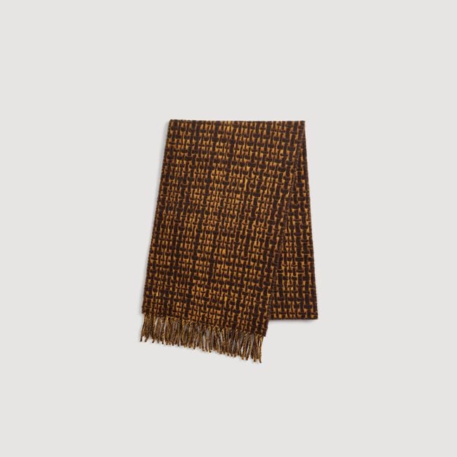 &Eacute;charpe en laine &agrave; franges - Homme | Sandro Paris