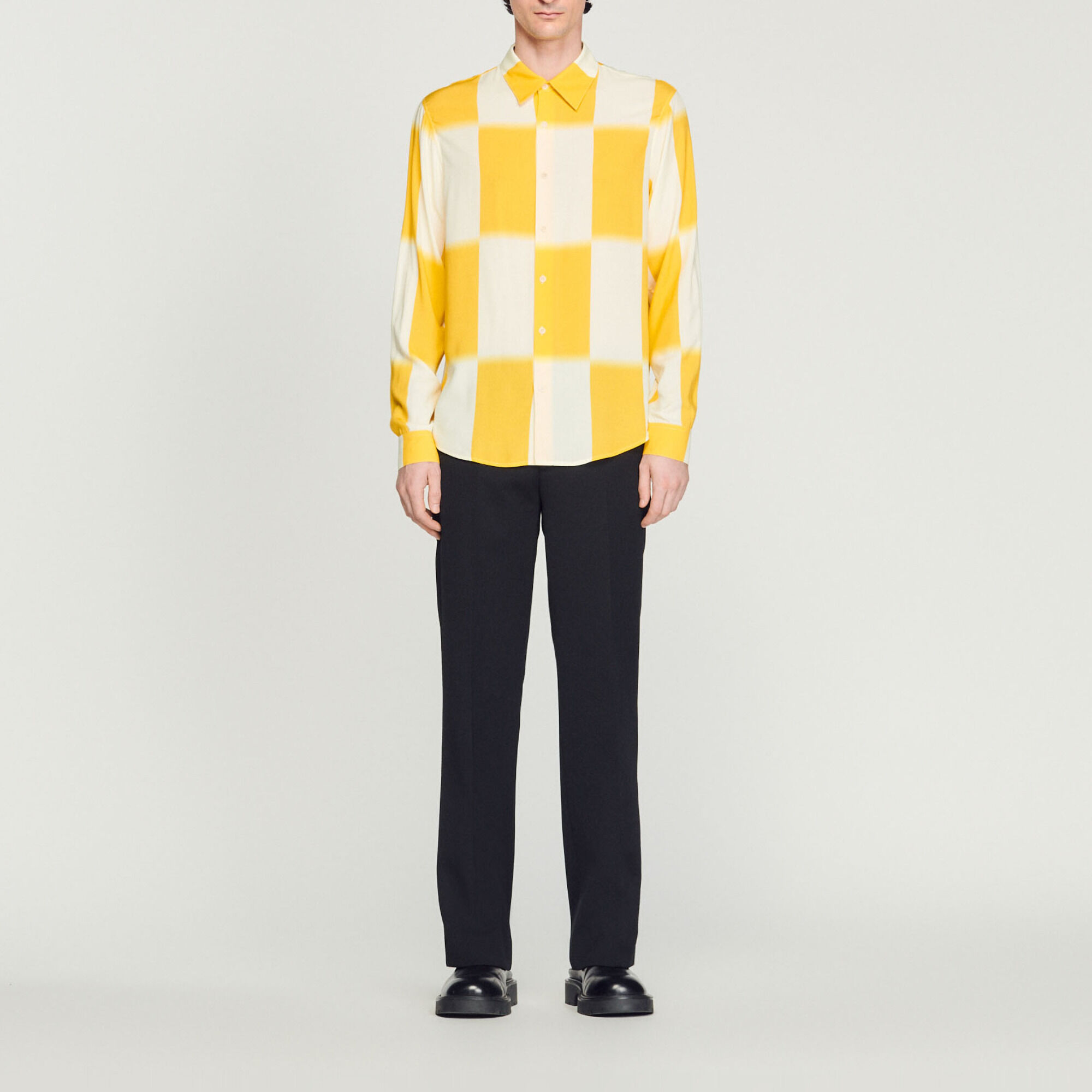 Chemise fluide imprimé carreaux