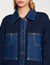 Cardigan à détail denim