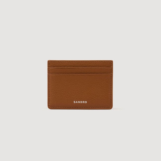 Porte-cartes en cuir grainé