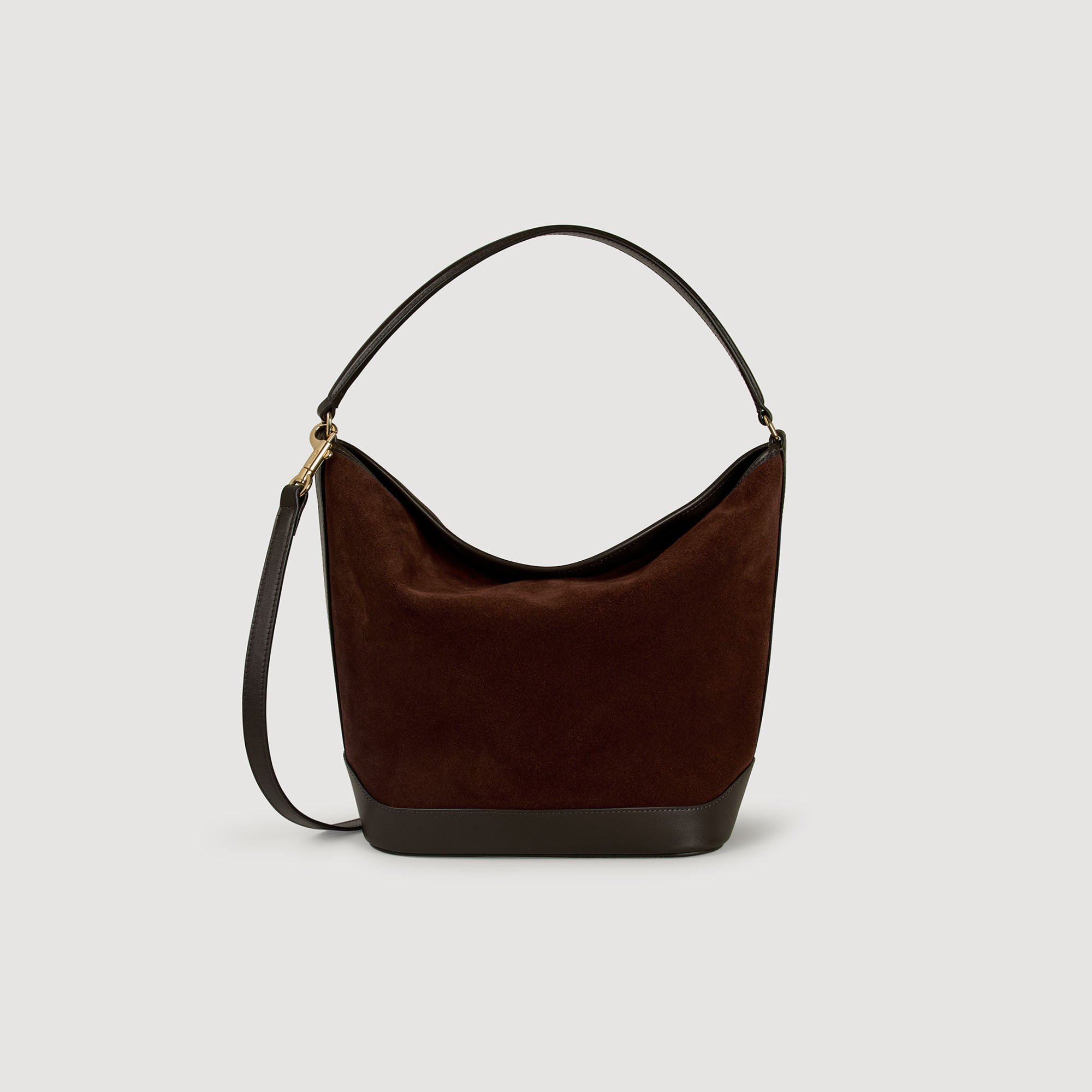 Sac seau TANGOSO en su&egrave;de et cuir