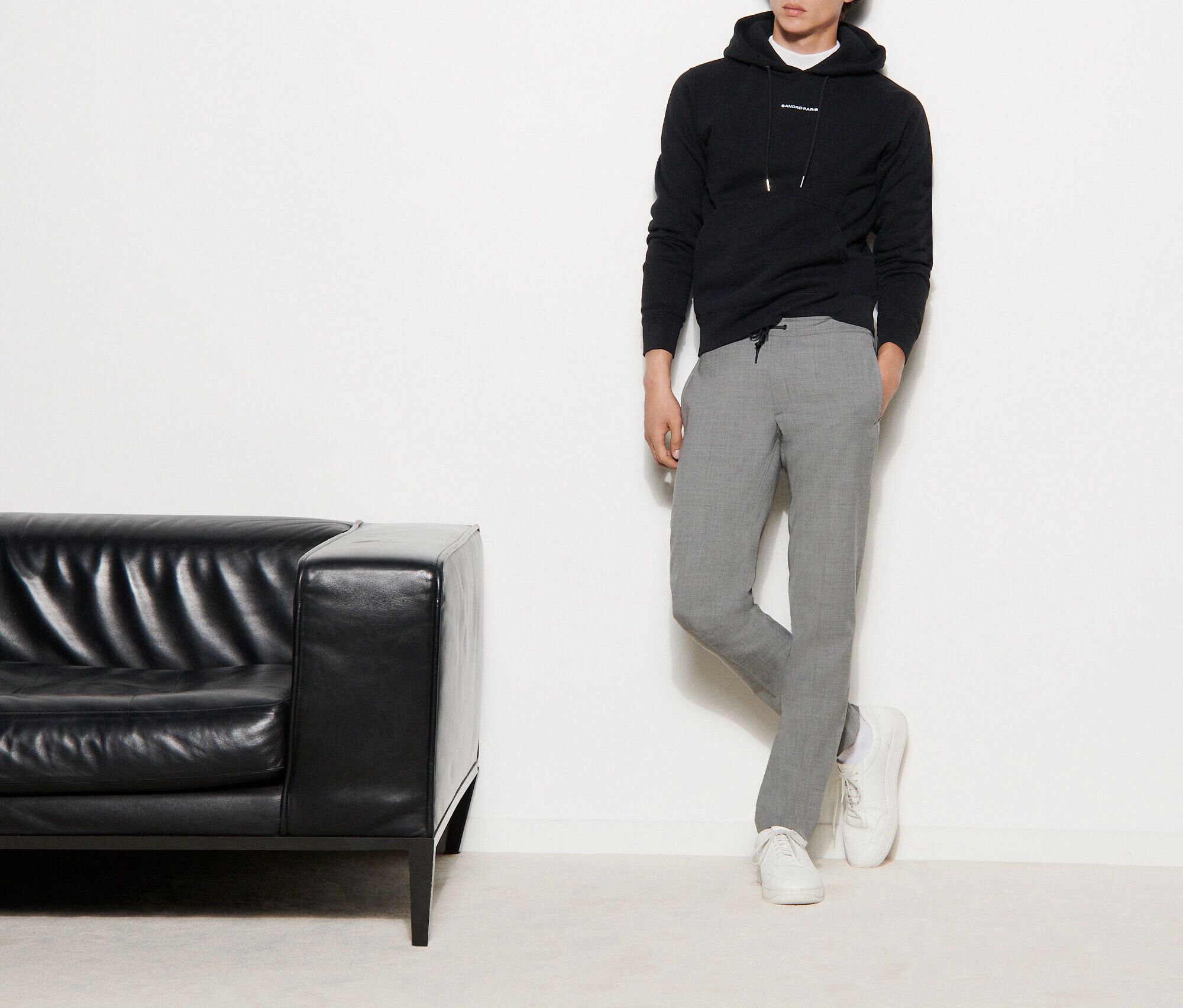Pantalon cuir sandro deals