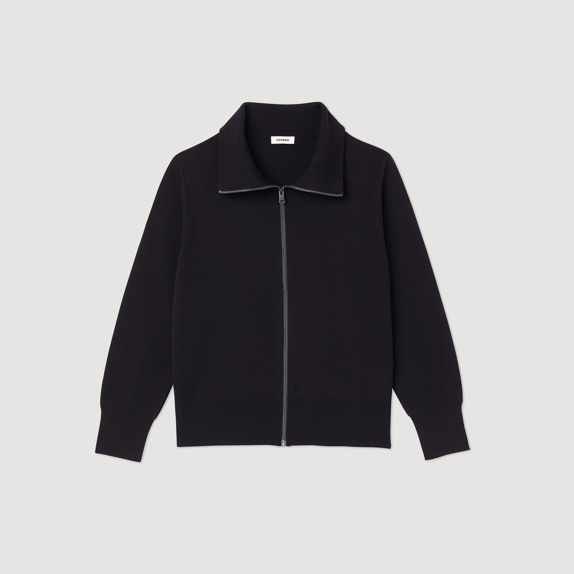 Cardigan zippé en laine