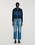 Sweatshirt en maille et denim