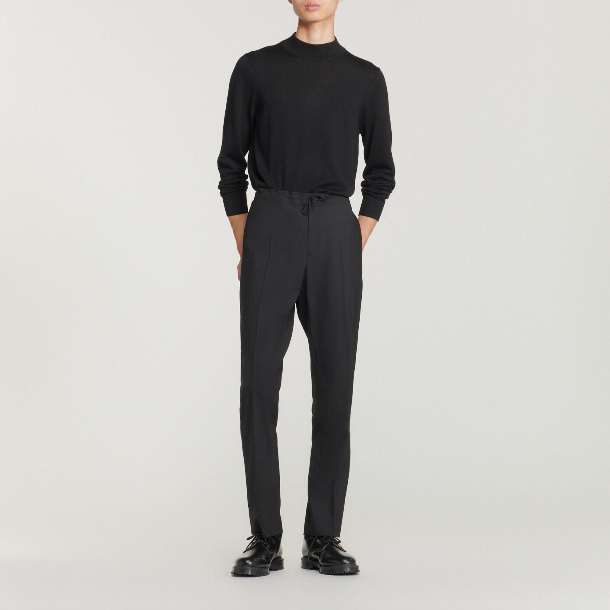 Pantalon à ceinture élastiquée