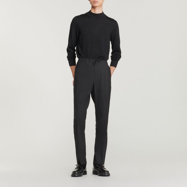 Pantalon à ceinture élastiquée