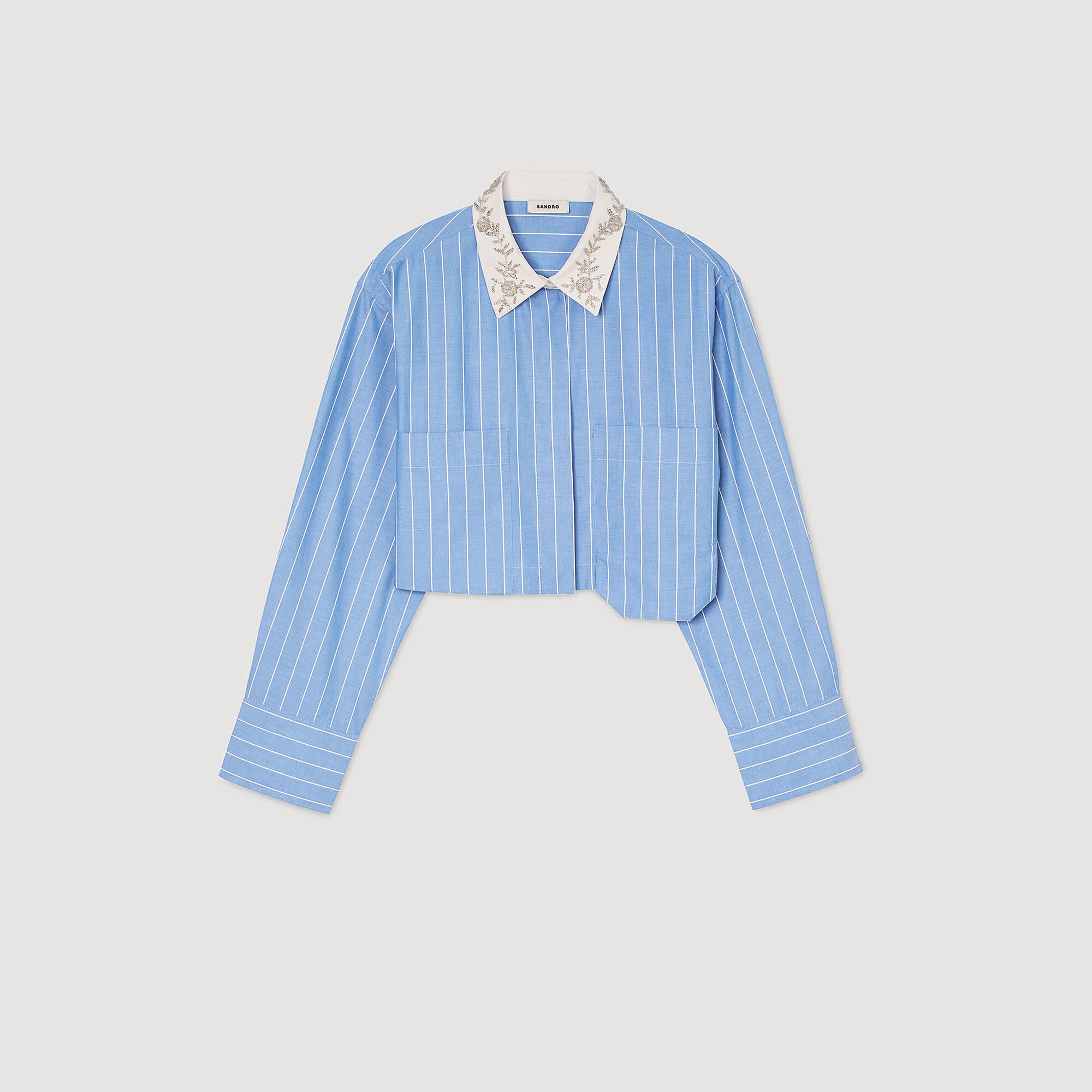 Chemise courte à rayures