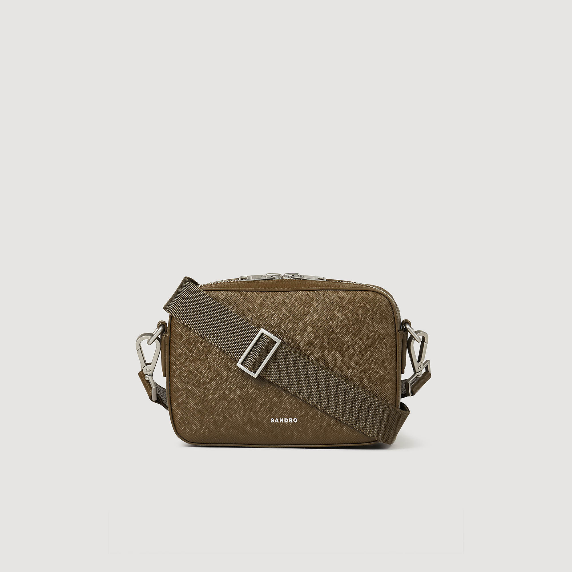 Petit sac en cuir reconstitu&eacute; - Homme | Sandro Paris