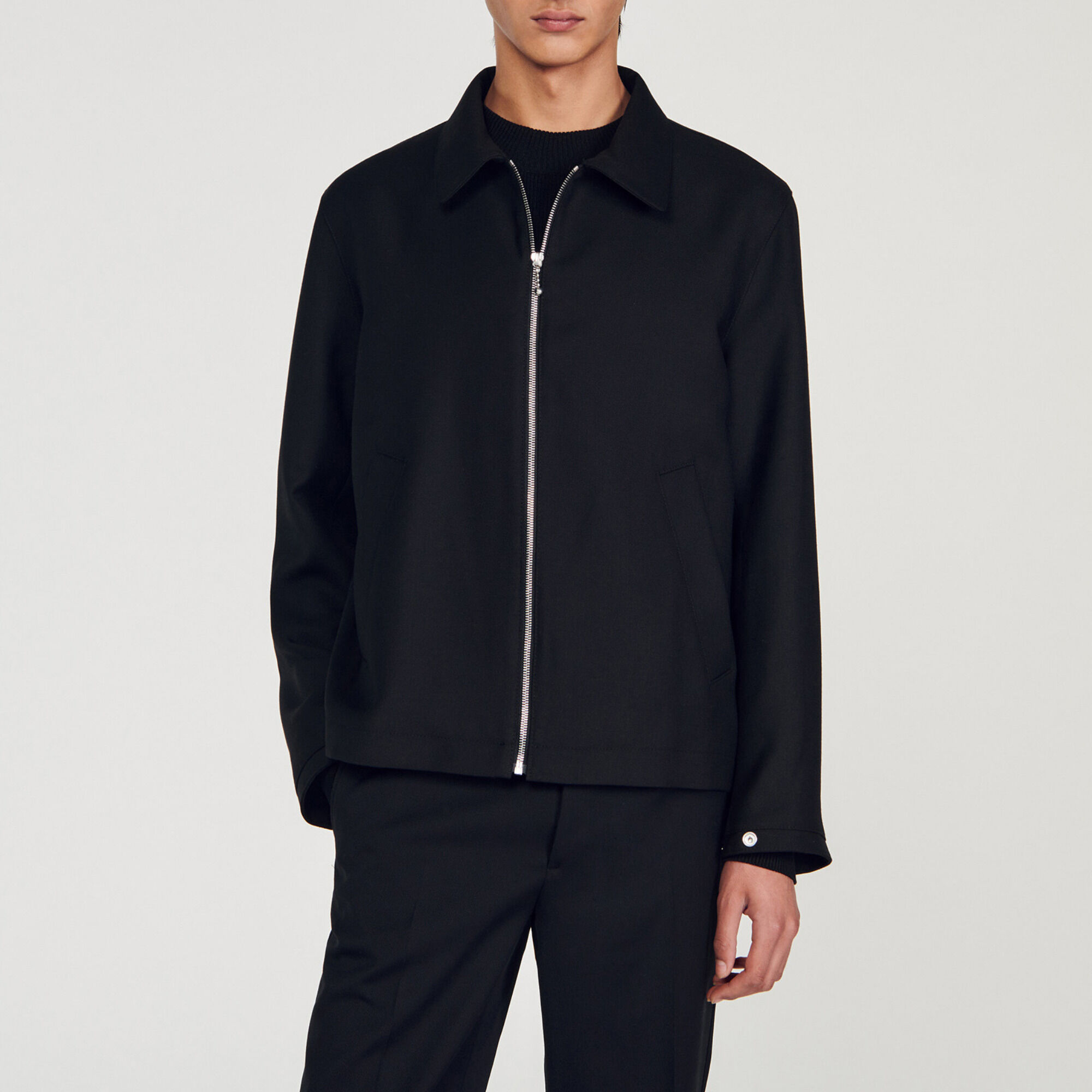 Blouson en laine mélangée
