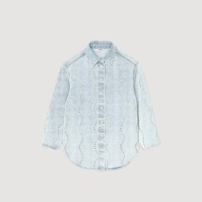 Chemise en jean strassée