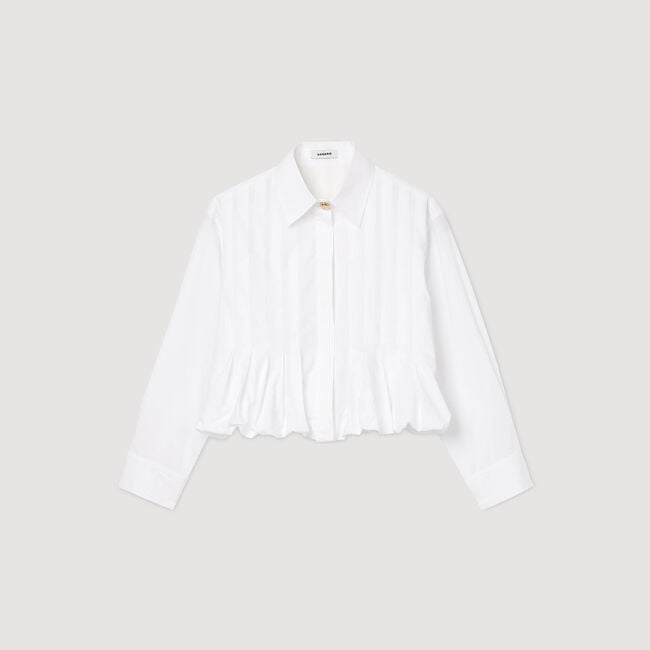 Chemise courte à plis