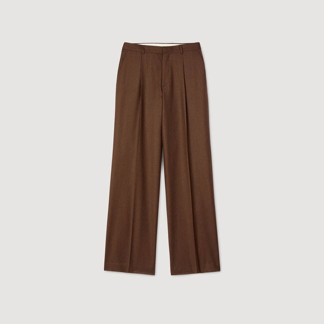 Pantalon large en laine