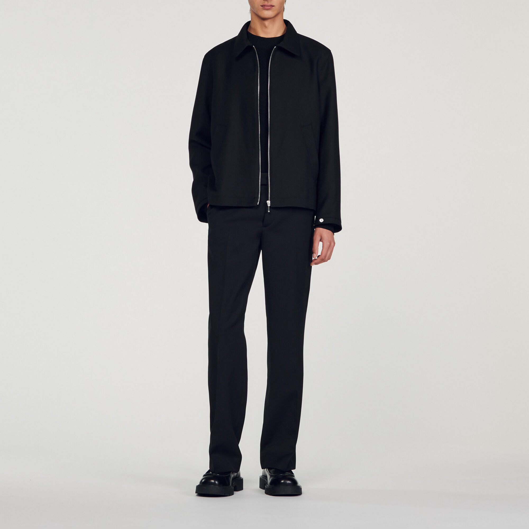 Blouson en laine mélangée