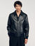 Blouson en cuir lisse