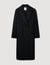 Manteau long à revers satinés